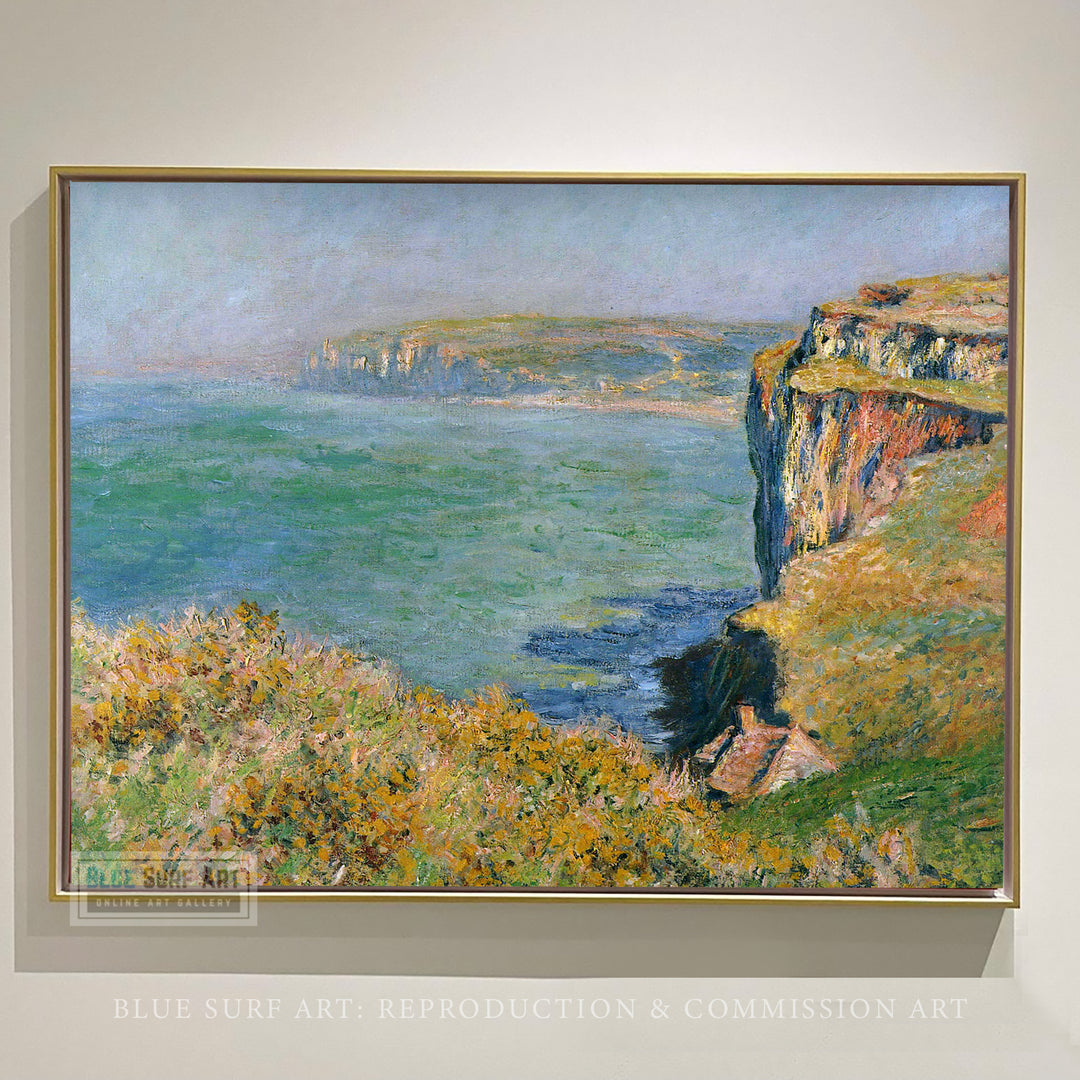 Cliff at Grainval 1882 by Claude Monet Reproduction for Sale by Blue Surf Art 1