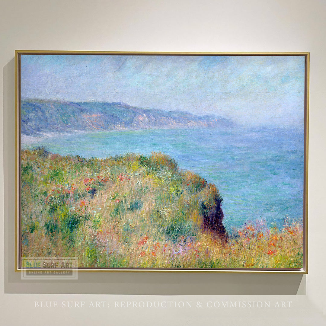 Cliff near Pourville 1882 by Claude Monet Reproduction for Sale  by Blue Surf Art 1