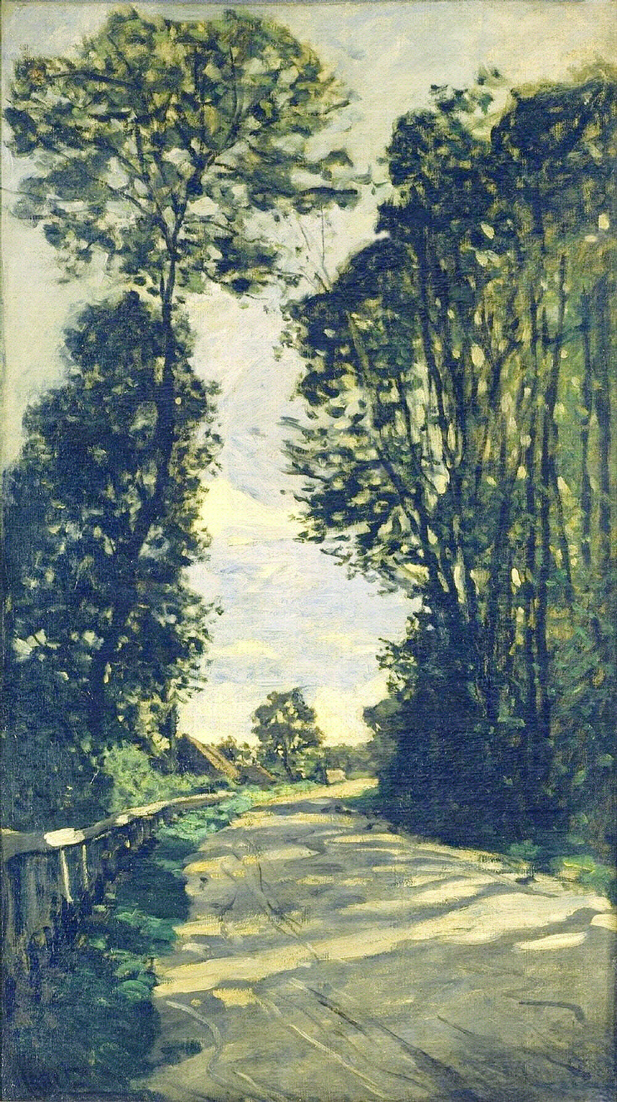 Road in a Forest Fontainebleau, 1864, Claude Monet. masterpiece, reproduction by Blue Surf Art