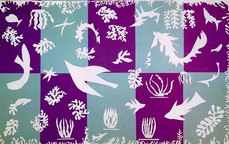 Polynesia, La Mer Painting by Henri Matisse Oil on Canvas Reproduction by blue surf art