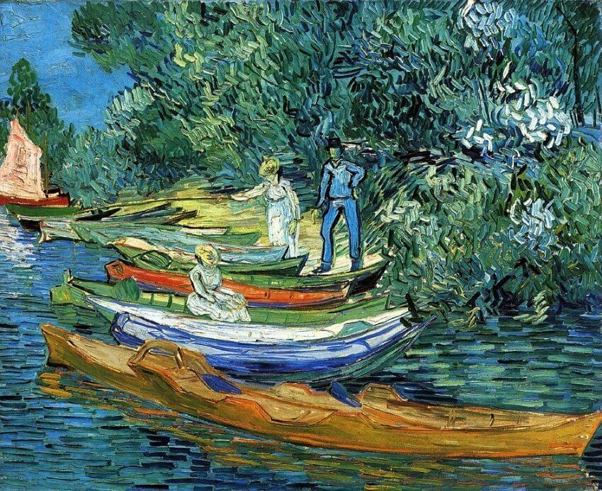 Bank of the Oise at Auvers, 1890 by Van Gogh Reproduction for Sale - Blue Surf Art