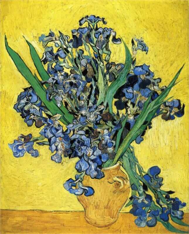 Still Life with Irises by Van Gogh Reproduction for Sale - Blue Surf Art