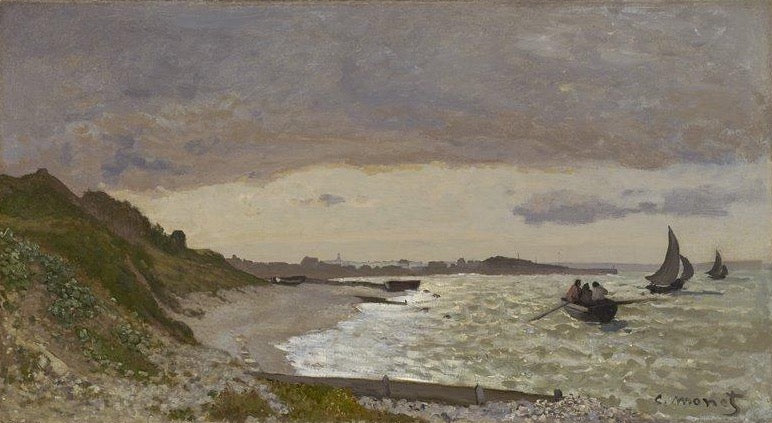 The Coast at Sainte-Adresse by Claude Monet. Masterpiece, reproduction by Blue Surf Art