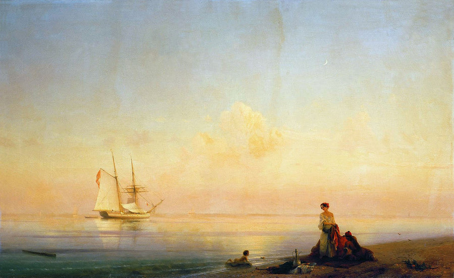 Sea Shore Calm Painting by Ivan Aivazovsky Reproduction