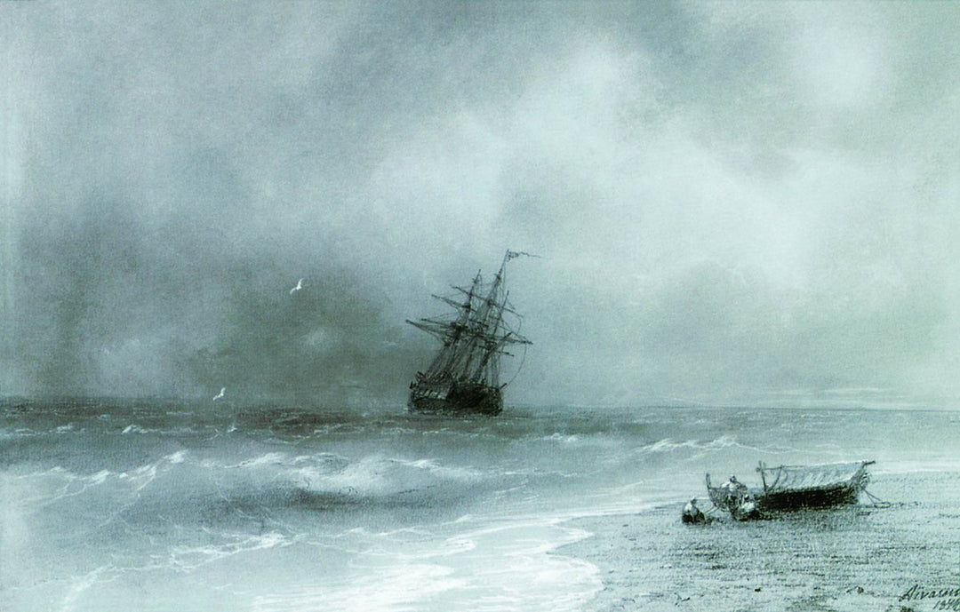 Stormy Sea Painting by Ivan Aivazovsky Reproduction