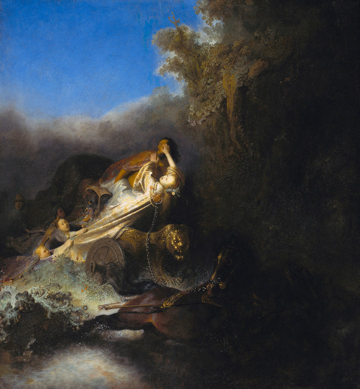 The Abduction of Proserpina Painting by Rembrandt Oil on Canvas Reproduction by Blue Surf Art