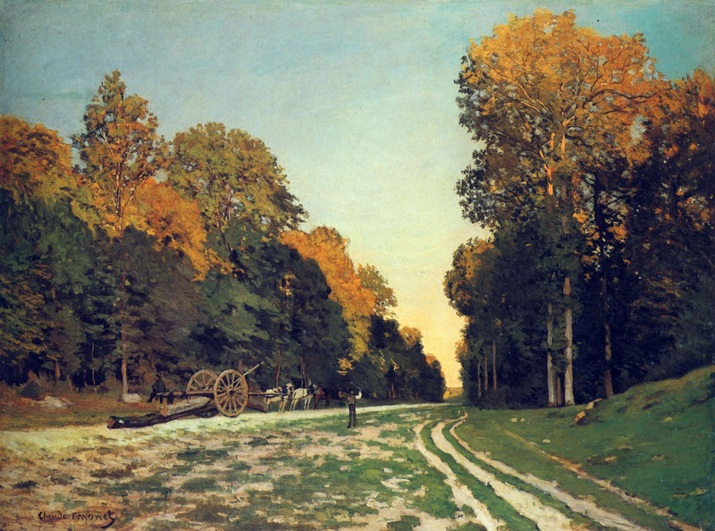 The Road from Chailly to Fontainebleau by Claude Monet. Masterpiece, reproduction by Blue Surf Art