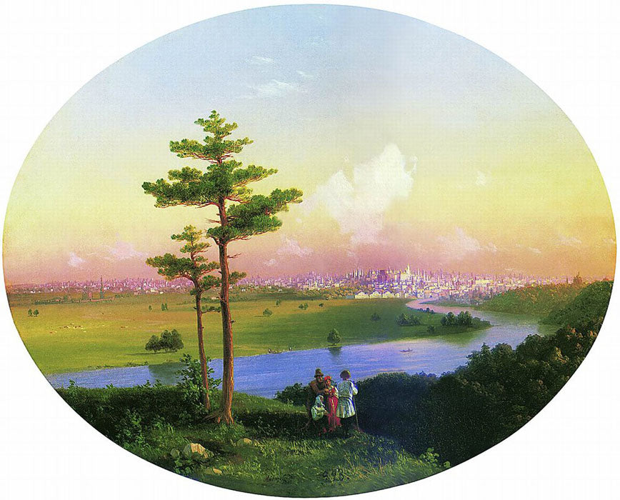 View of Moscow from the Sparrow Hills, 1849 Painting by Ivan Aivazovsky Reproduction