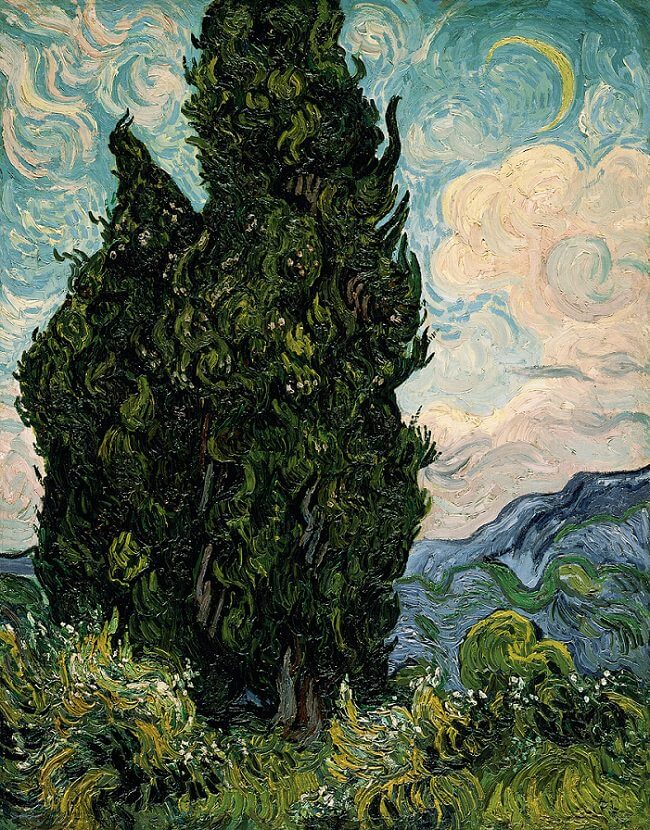Cypresses by Van Gogh Reproduction for Sale - Blue Surf Art