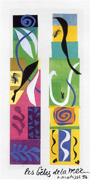 The Maritime Wildlife Painting by Henri Matisse Oil on Canvas Reproduction by blue surf art