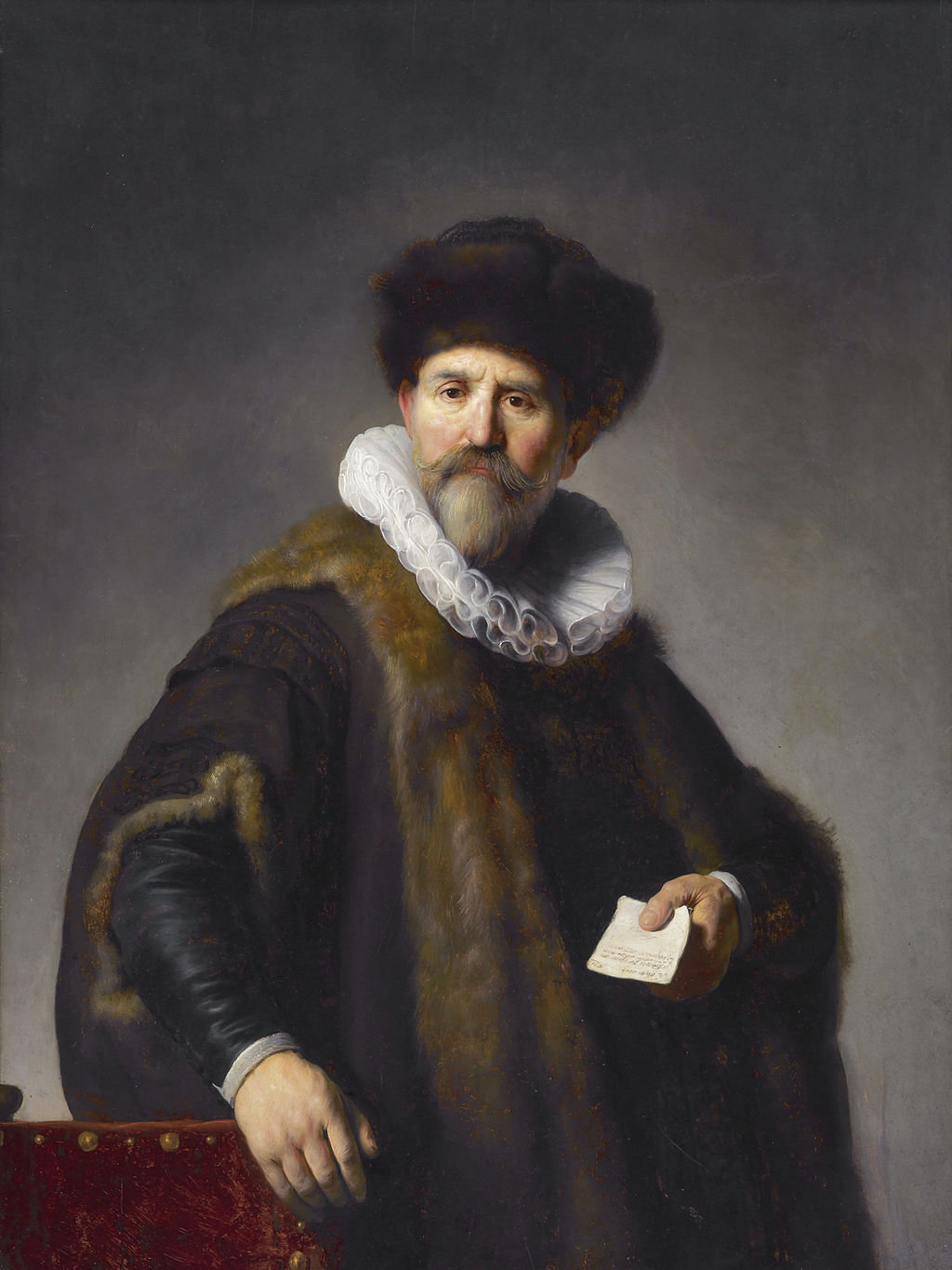 Portrait of Nicolaes Ruts Painting by Rembrandt Oil on Canvas Reproduction by Blue Surf Art