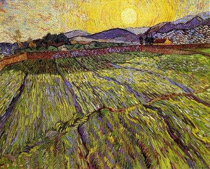 Landscape with Ploughed Fields by Van Gogh Reproduction for Sale - Blue Surf Art