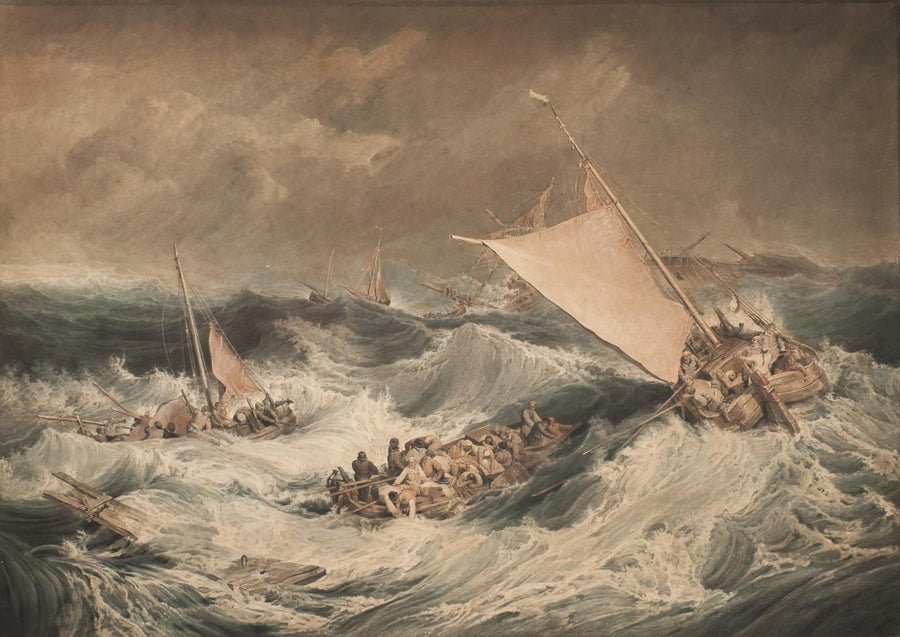 The Shipwreck by J. M. W. Turner. seascape painting, Turner artworks, Turner canvas art, J. M. W. Turner oil painting, Turner reproduction for sale. Landscape paintings, Turner art decor, Turner oil painting on canvas, Blue Surf Art