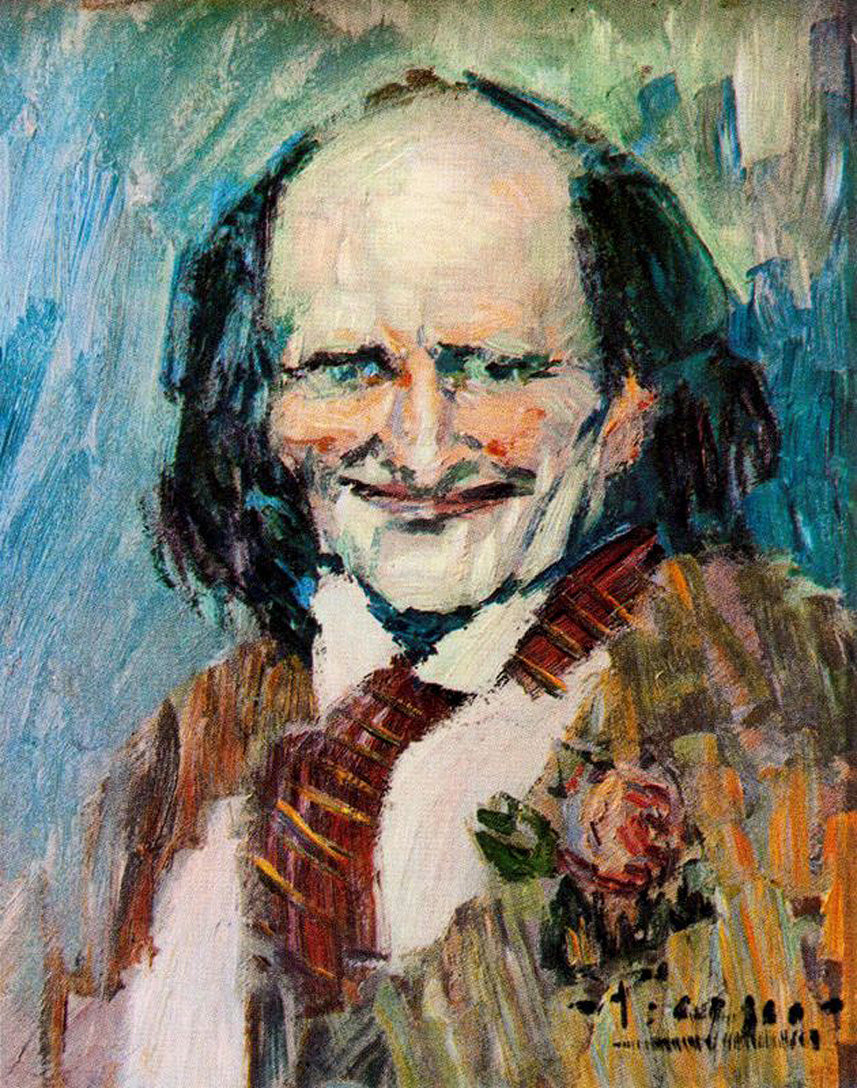 Portrait of Bibi la Puree by Pablo Picasso.  Picasso artworks, Picasso wall art, Picasso canvas art, Picasso reproduction for sale, Picasso oil painting on canvas, Blue Surf Art