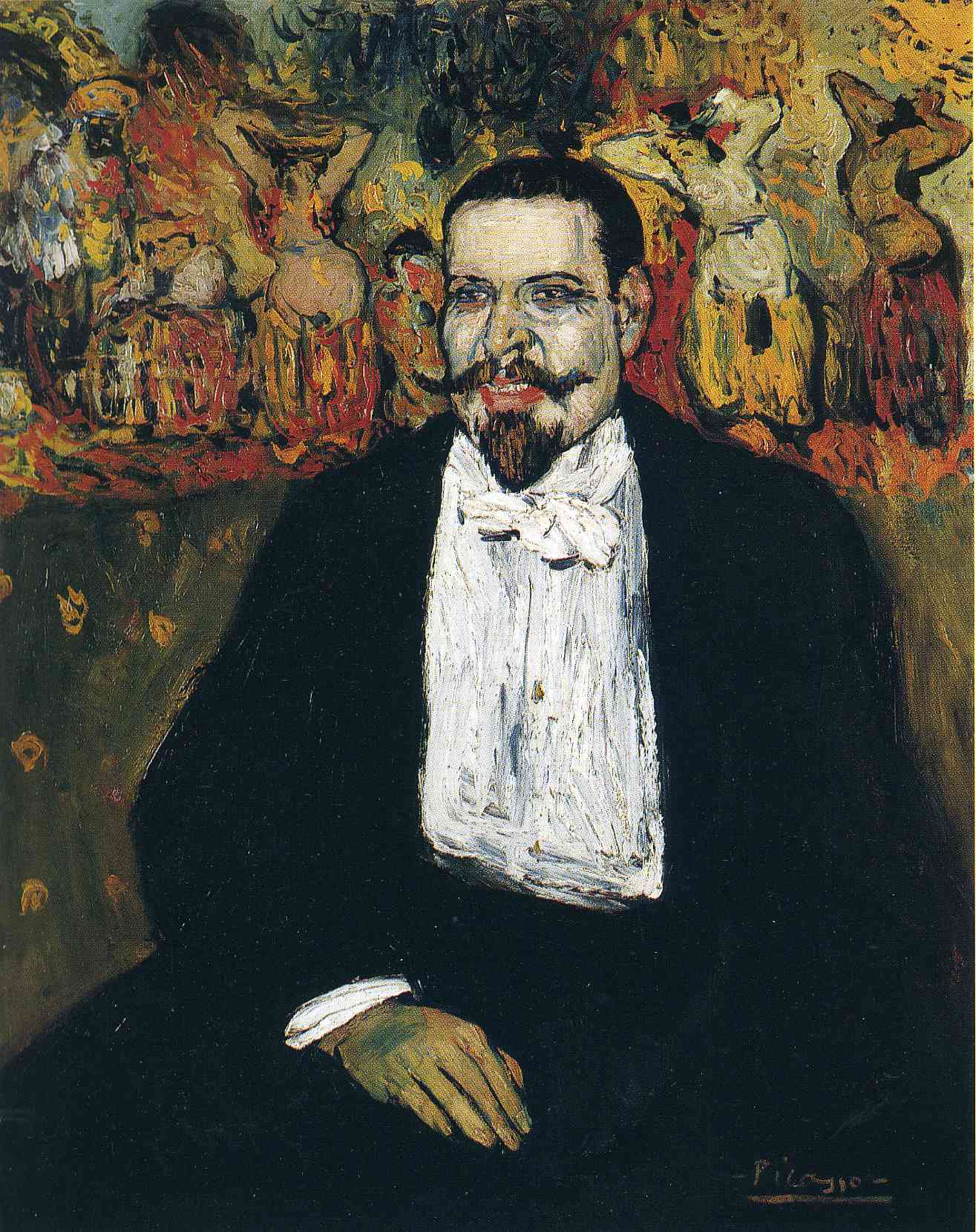 Portrait of Gustave Coquiot by Pablo Picasso. Picasso artworks, Picasso wall art, Picasso canvas art, Picasso reproduction for sale, Picasso oil painting on canvas, Blue Surf Art
