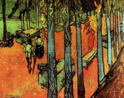 Falling Autumn Leaves by Van Gogh Reproduction for Sale - Blue Surf Art