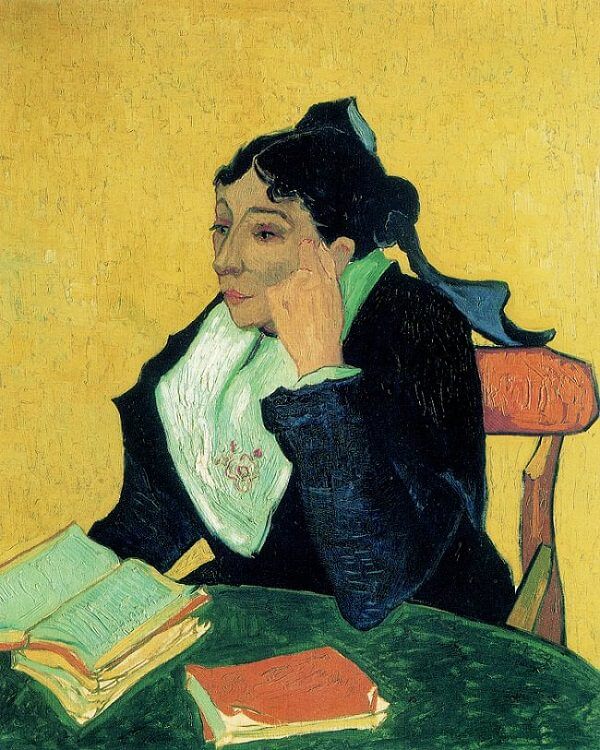 L'Arlesienne (after Gauguin), 1890 by Van Gogh Reproduction for Sale - Blue Surf Art