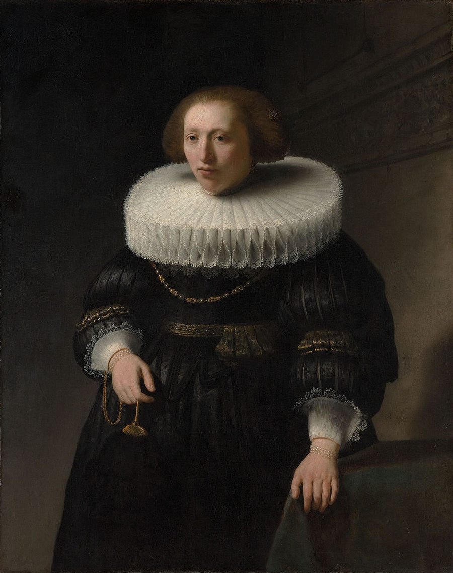 Portrait of a Woman, probably a Member of the Van Beresteyn Family Painting by Rembrandt Oil on Canvas Reproduction