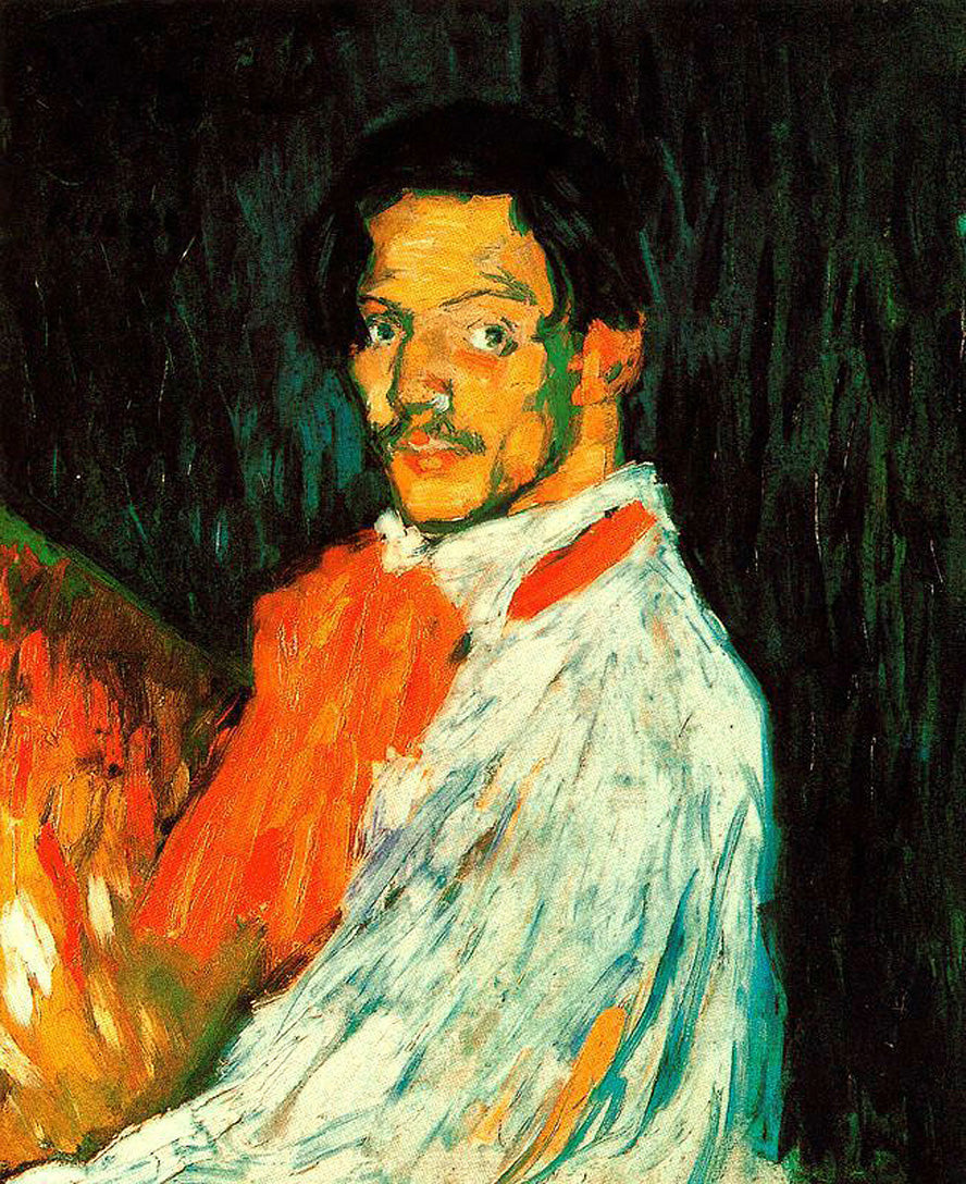 Self-Portrait by Pablo Picasso. Picasso artworks, Picasso wall art, Picasso canvas art, Picasso reproduction for sale, Picasso oil painting on canvas, Blue Surf Art