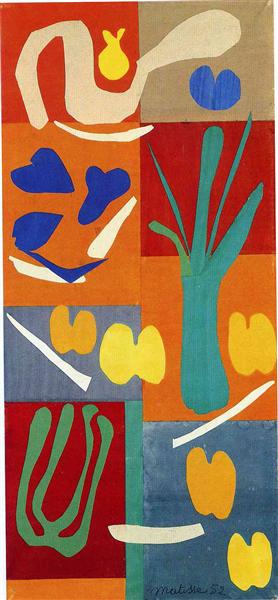 Vegetables Painting by Henri Matisse Oil on Canvas Reproduction blue surf art