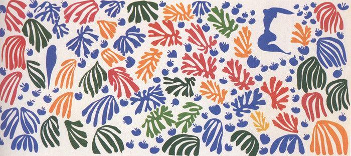 La Perruche et la Sirene Painting by Henri Matisse Oil on Canvas Reproduction blue surf art