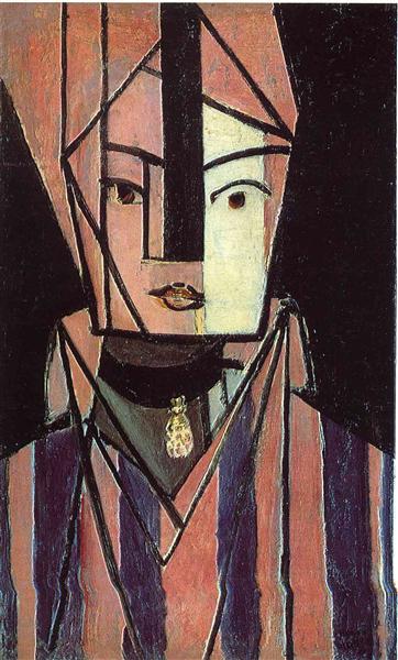 White and Pink Head Painting by Henri Matisse Oil on Canvas Reproduction blue surf art