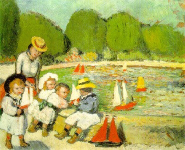 The pool of Tuileries by Pablo Picasso. Picasso artworks, Picasso wall art, Picasso canvas art, Picasso reproduction for sale, Picasso oil painting on canvas, Blue Surf Art