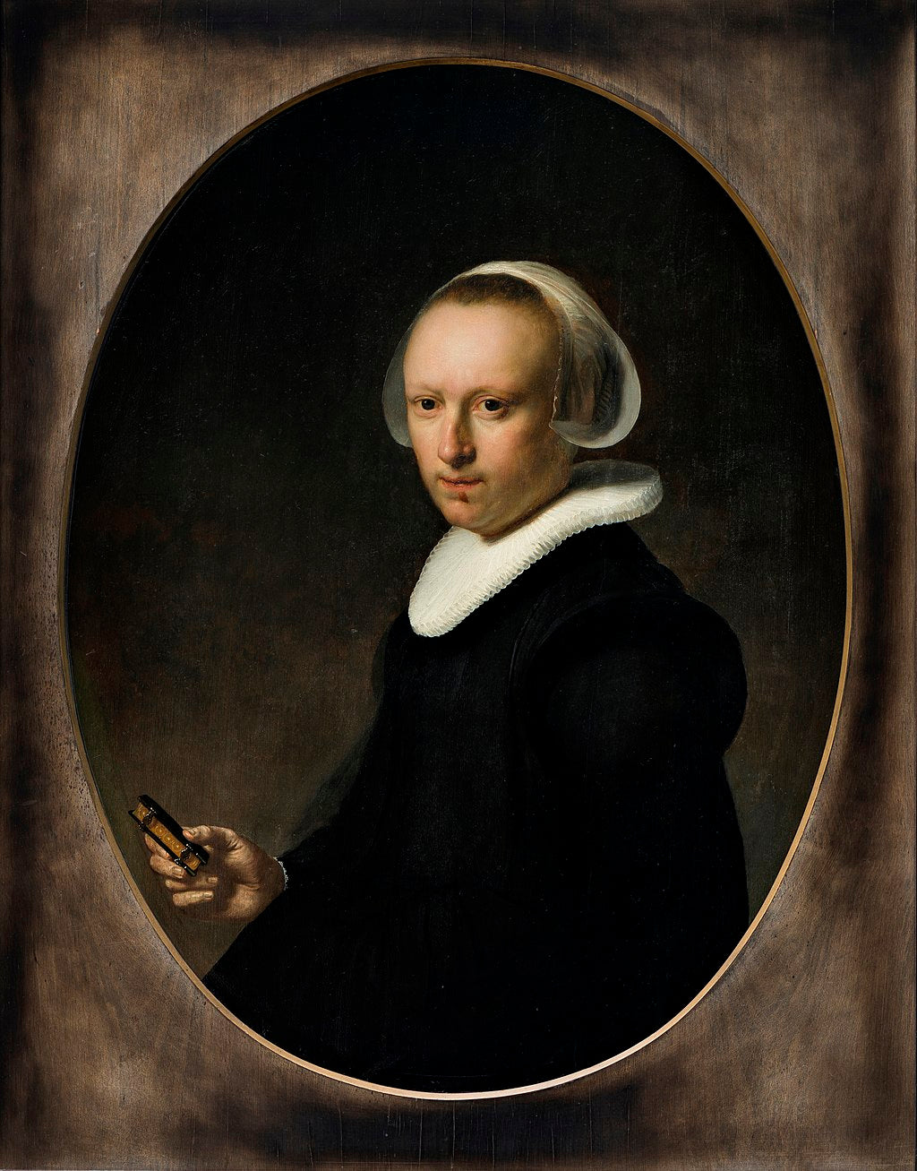Portrait of a 39-year-old Woman Painting by Rembrandt Oil on Canvas Reproduction by Blue Surf Art