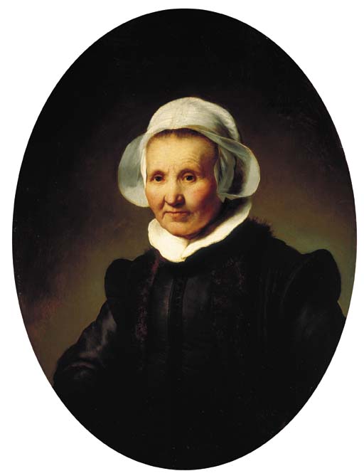Portrait of a 62-year-old Woman, possibly Aeltje Pietersdr Uylenburgh Painting by Rembrandt Oil on Canvas Reproduction by Blue Surf Art