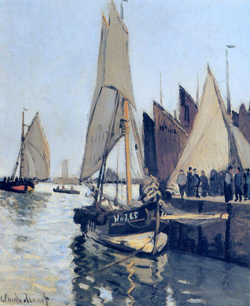 Sailing Boats at Honfleur by Claude Monet