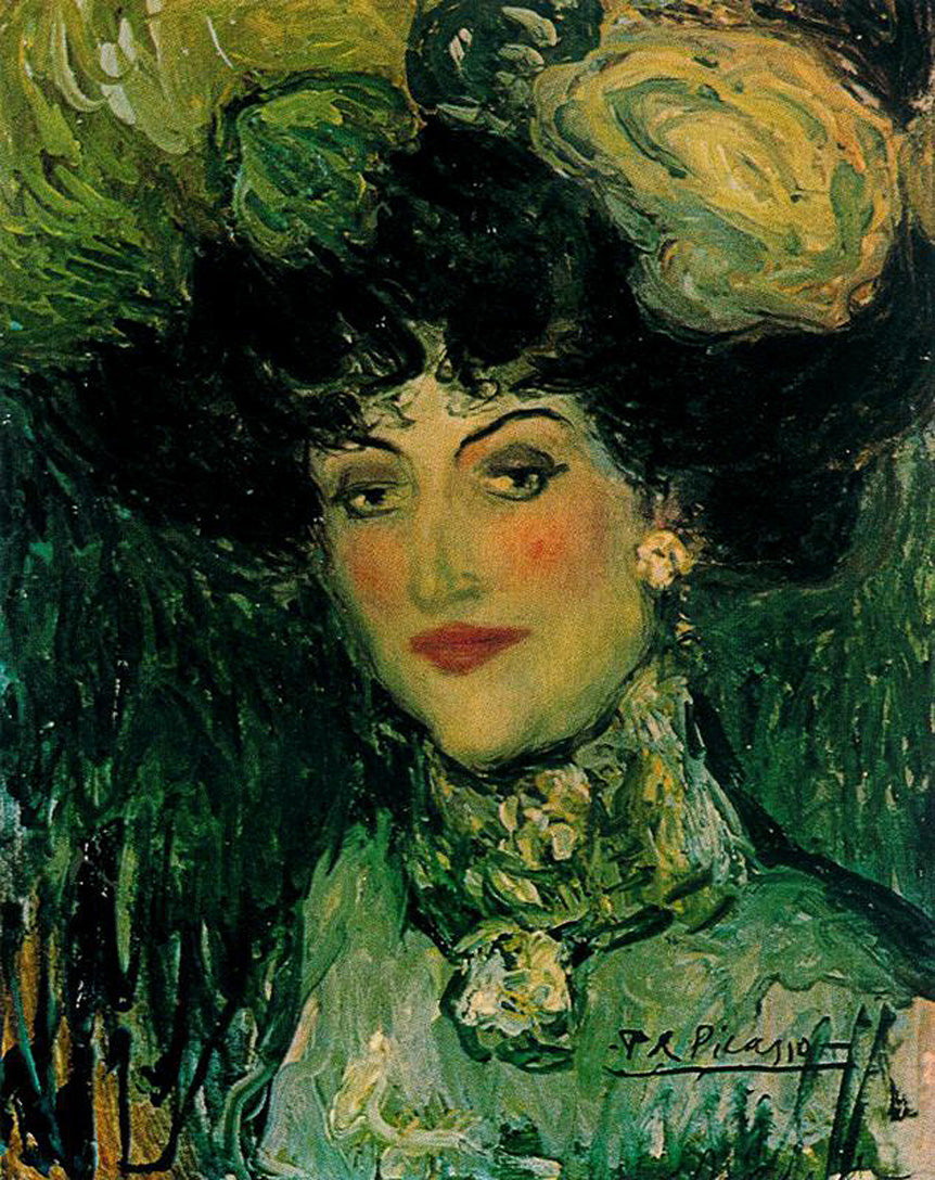 Woman with feathered hat by Pablo Picasso. Claude Monet artworks, monet canvas art, monet oil painting, monet reproduction for sale. Landscape paintings, Monet art decor, monet oil painting on canvas, Blue Surf Art