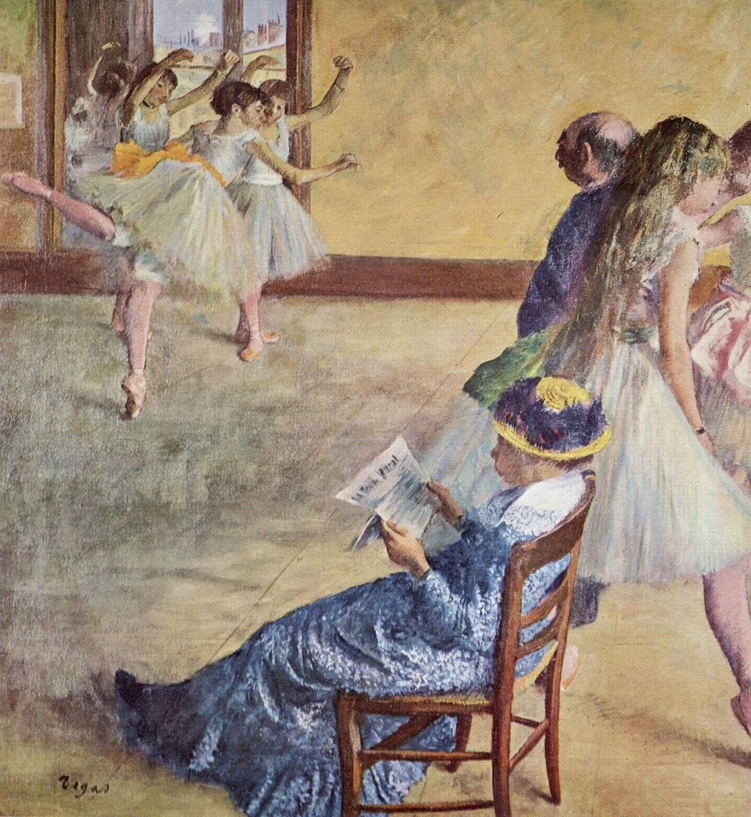 The Ballet Class Painting by Edgar Degas Reproduction Oil on Canvas. BlueSurfArt.com