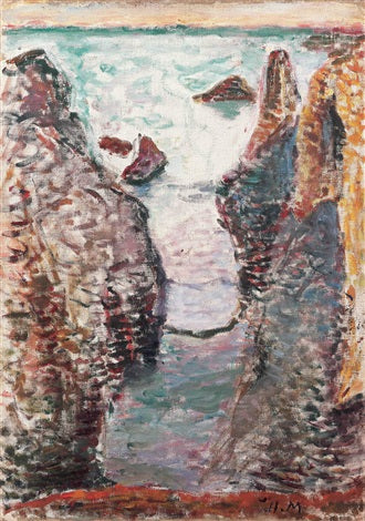 Falaises, Belle-Ile Painting by Henri Matisse Oil on Canvas Reproduction by blue surf art