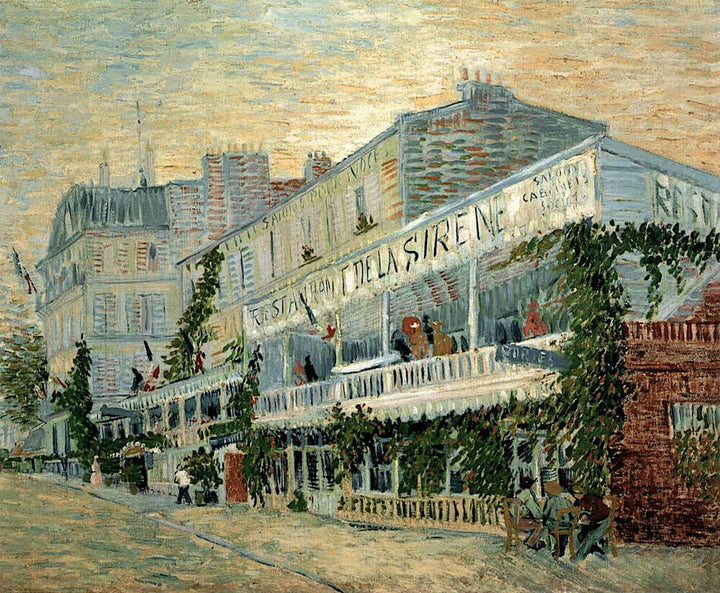 Restaurant de la Sirene, 1890 by Van Gogh Reproduction for Sale - Blue Surf Art