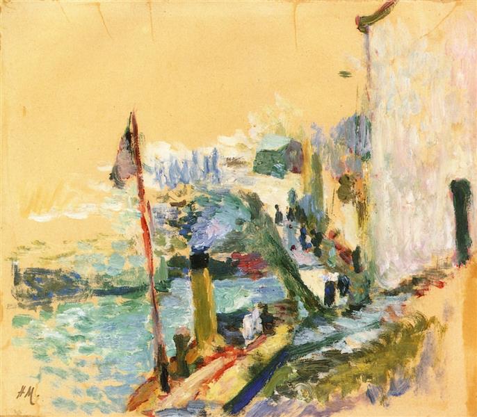 The Port of Belle Isle Sur Mer Painting by Henri Matisse Oil on Canvas Reproduction by blue surf art