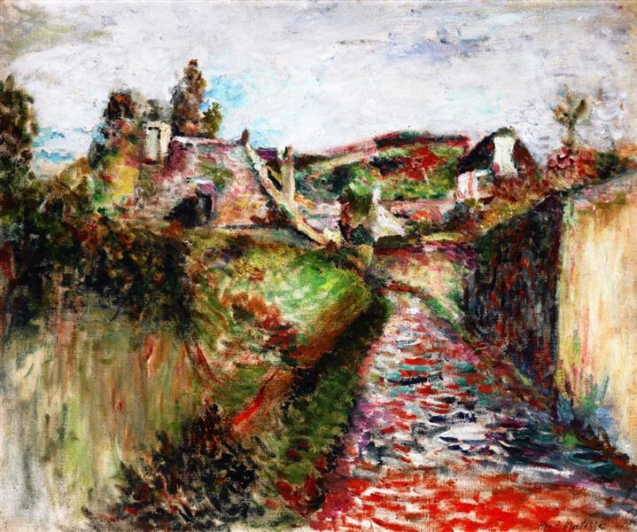 View of Belle Île Painting by Henri Matisse Oil on Canvas Reproduction by blue surf art