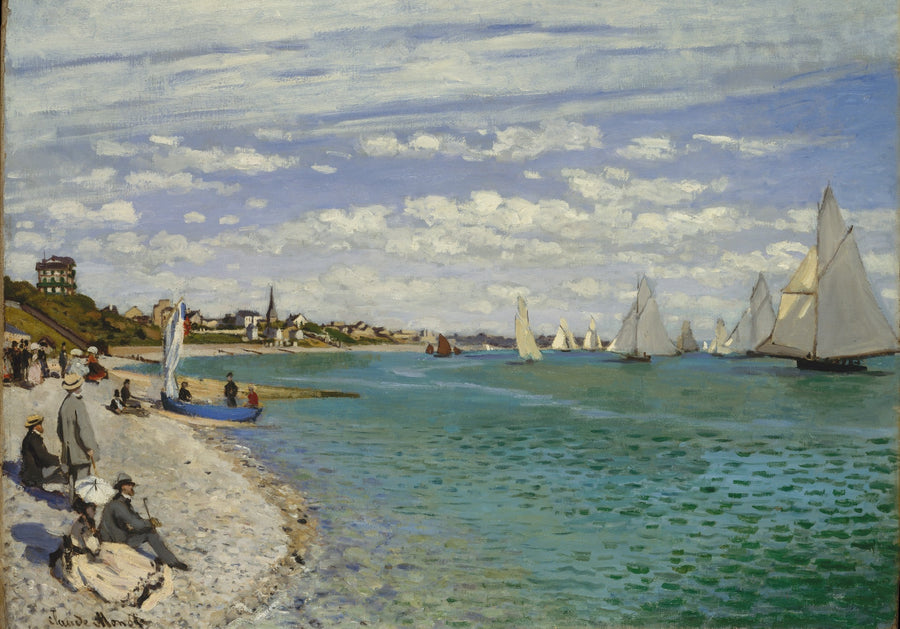 Regatta at Sainte-Adresse by Claude Monet