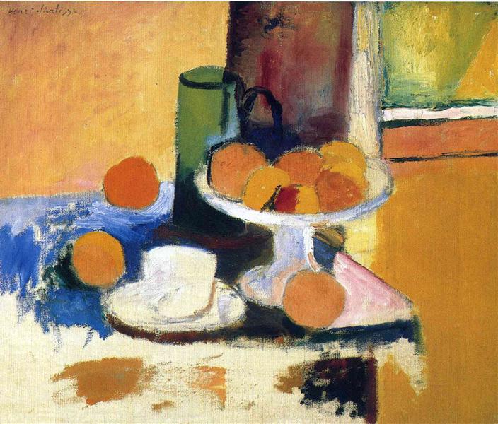 Still Life with Oranges II Painting by Henri Matisse Oil on Canvas Reproduction by blue surf art