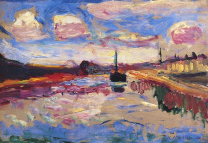 Canal Du Midi Painting by Henri Matisse Oil on Canvas Reproduction by blue surf art