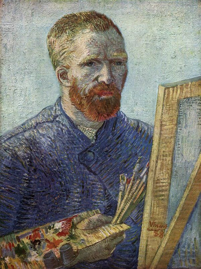Self Portrait at the Easel, 1888 by Van Gogh Reproduction for Sale - Blue Surf Art