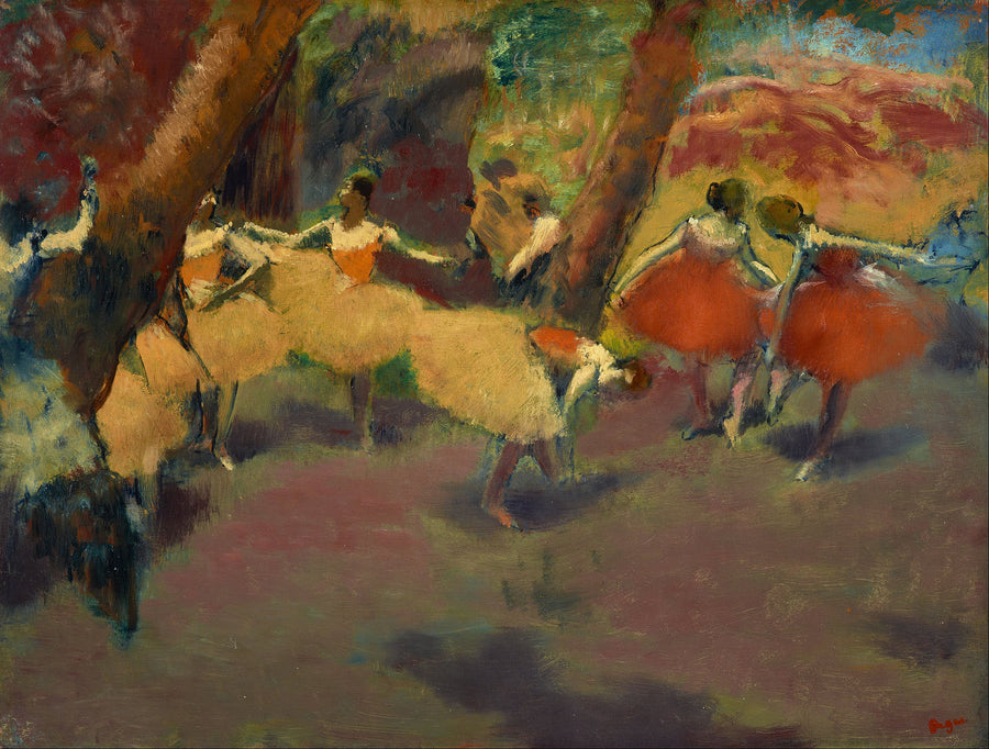 Before the Performance Painting by Edgar Degas Reproduction Oil on Canvas