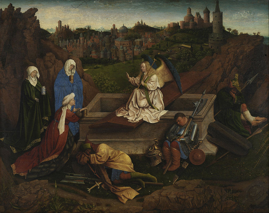 The Three Marys at the Tomb by Jan Van Eyck Reproduction Painting by Blue Surf Art