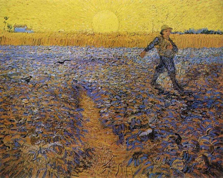 Sower at Sunset, 1888 by Van Gogh Reproduction for Sale - Blue Surf Art