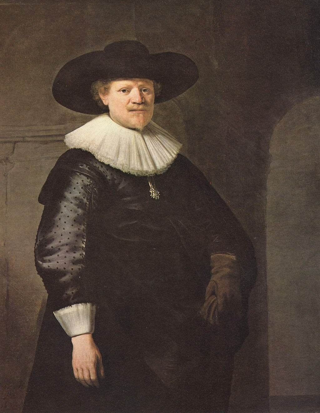 Portrait of Man Painting by Rembrandt Oil on Canvas Reproduction