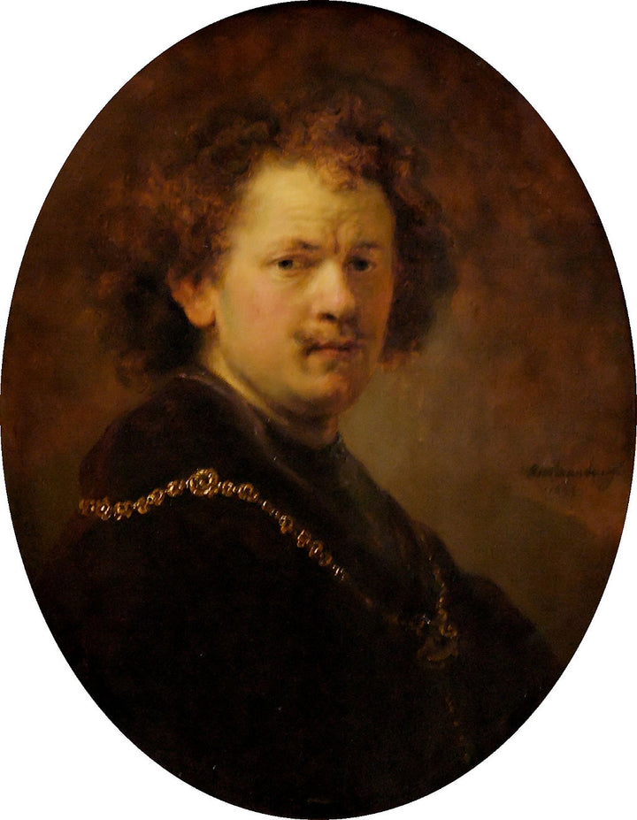 Self-portrait with Gold Chain Painting by Rembrandt Oil on Canvas Reproduction