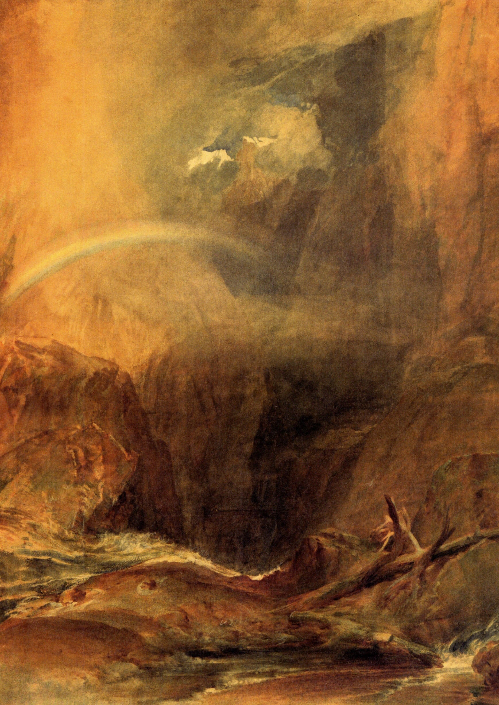 The Devil's Bridge, St. Gothard by J. M. W. Turner. Seascape painting, Turner artworks, Turner canvas art, J. M. W. Turner oil painting, Turner reproduction for sale. Landscape paintings, Turner art decor, Turner oil painting on canvas, Blue Surf Art