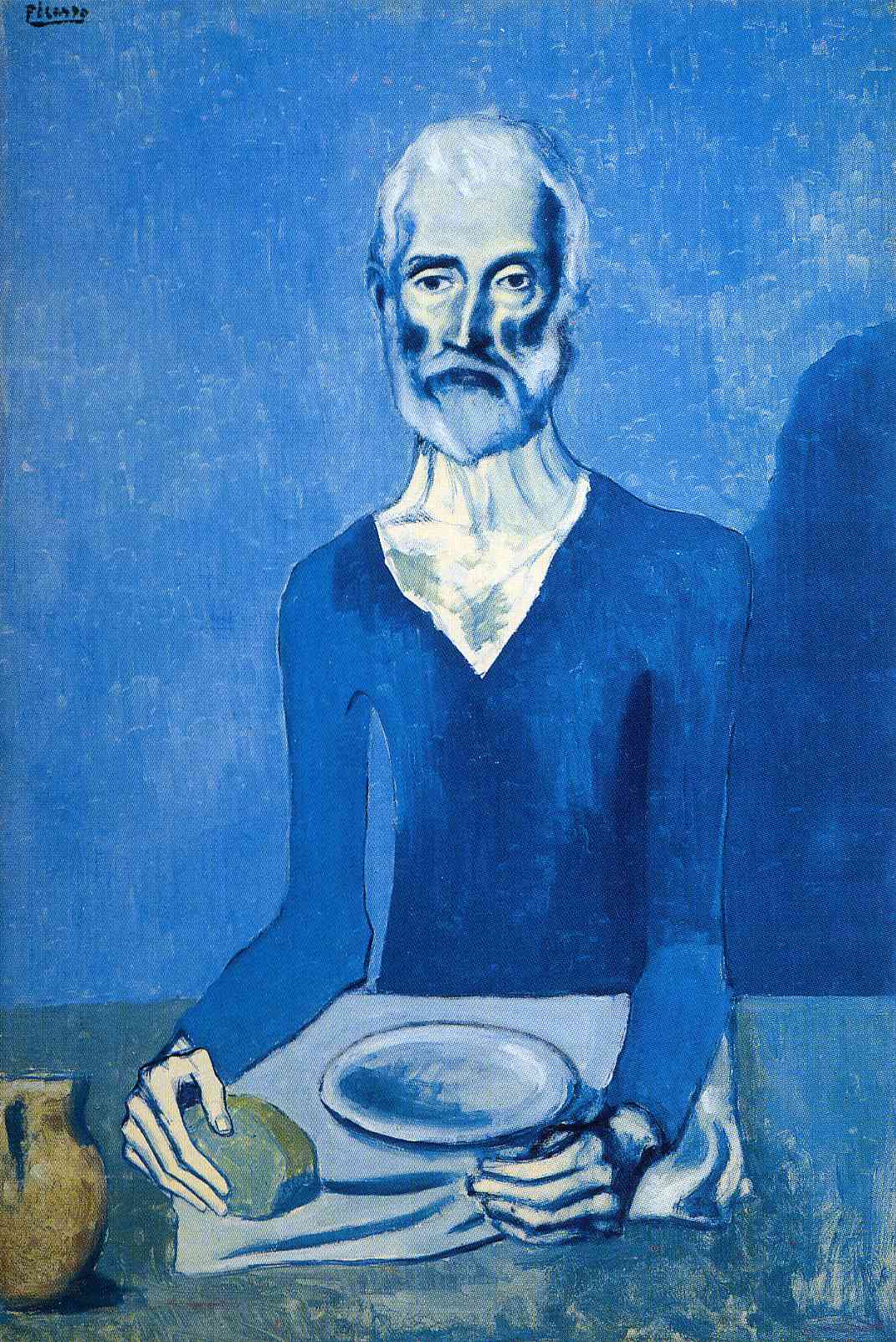 Ascet by Pablo Picasso. Picasso artworks, Picasso wall art, Picasso canvas art, Picasso reproduction for sale, Picasso oil painting on canvas, Blue Surf Art