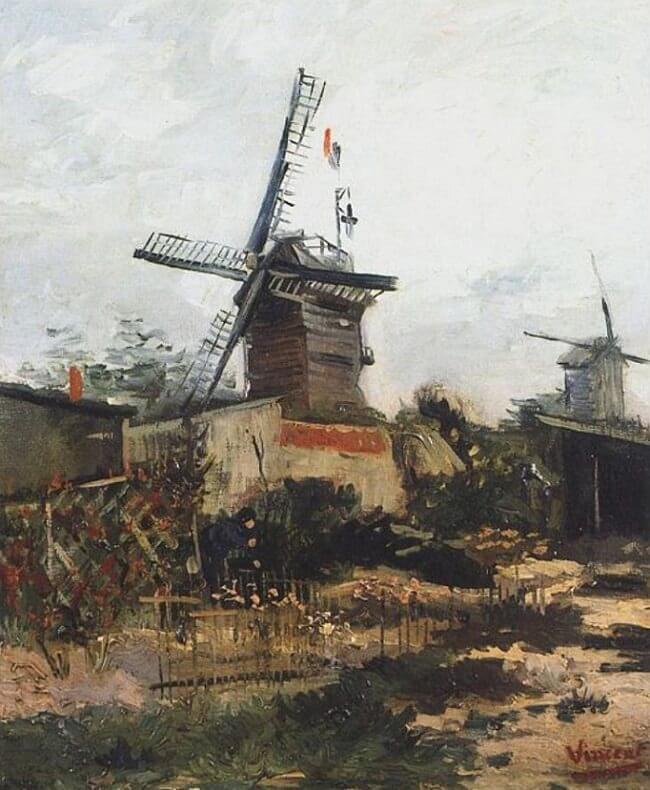 Le Moulin de Blute-Fin, 1886 by Van Gogh Reproduction for Sale - Blue Surf Art
