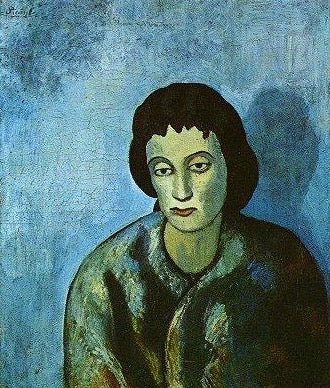 The woman with the edge by Pablo Picasso. Picasso artworks, Picasso wall art, Picasso canvas art, Picasso reproduction for sale, Picasso oil painting on canvas, Blue Surf Art