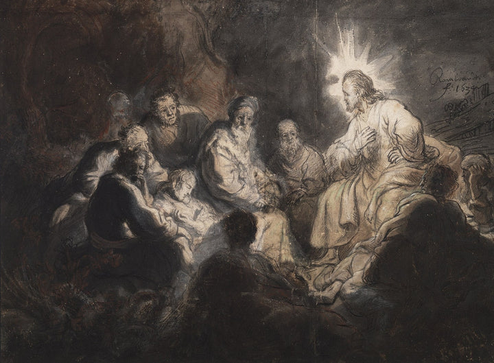 Christ and his Disciples in Gethsemane Painting by Rembrandt Oil on Canvas Reproduction